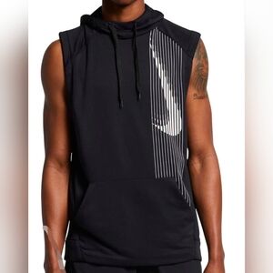 Nike French Terry Sleeveless Hoodie Mens LG